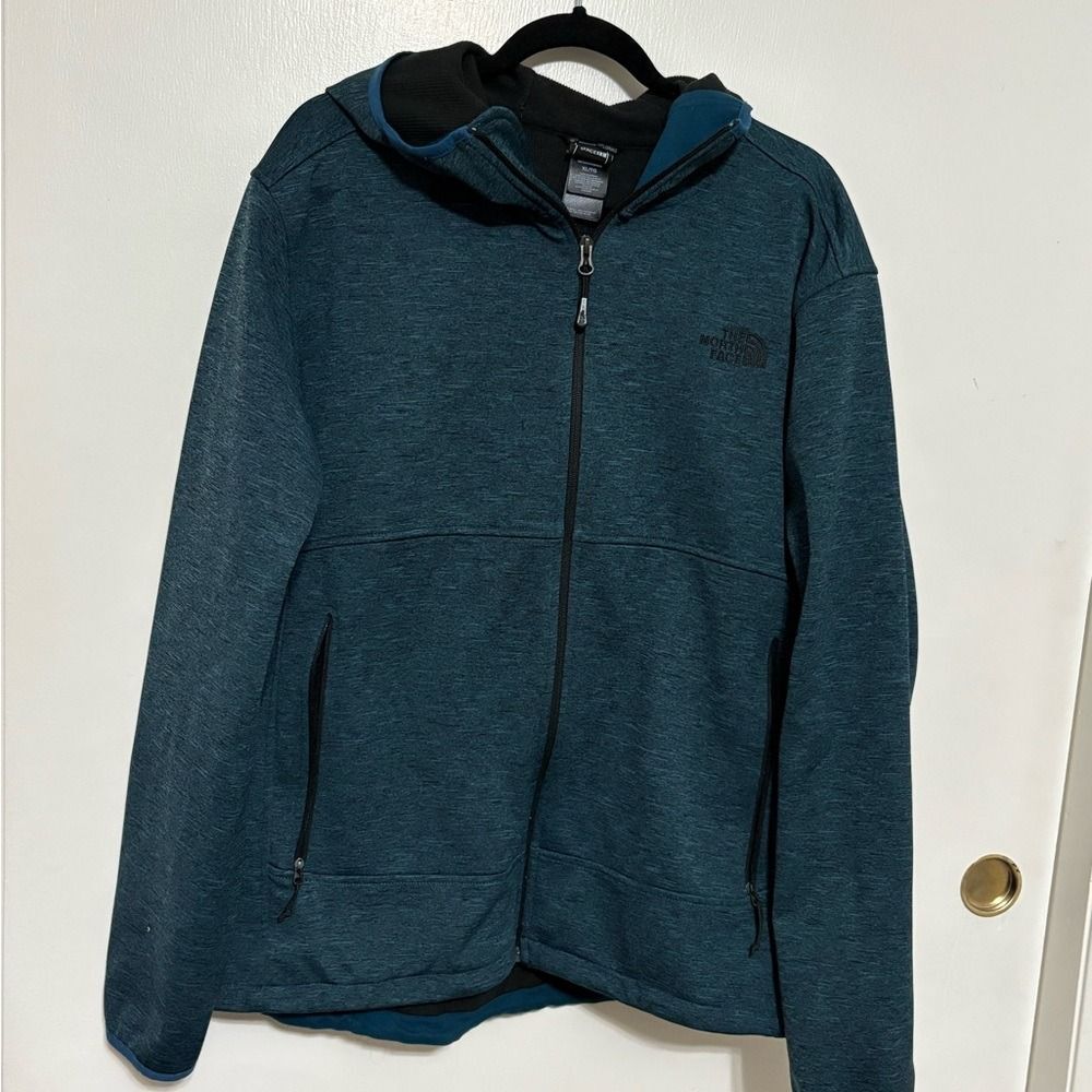 The North Face Black and Teal Jacket